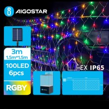 Aigostar - LED Solární vánoční řetěz 100xLED/8 funkcí 4,5x1,5m IP65 multicolor