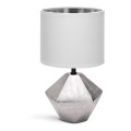 Aigostar - Stolní lampa 1xE14/40W/230V stříbrná/bílá