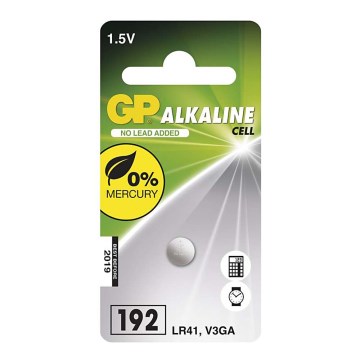 Alkalická baterie knoflíková LR41 GP ALKALINE 1,5V/24 mAh