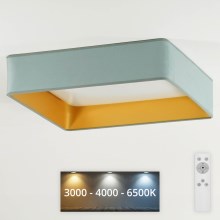 Brilagi - LED Stmívatelné stropní svítidlo VELVET SQUARE LED/24W/230V 3000/4000/6500K + dálkové ovládání mintová