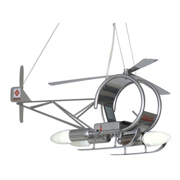 Dětský lustr Helikoptéra 3xE14/60W stříbrná Dětský lustr Helikoptéra 3xE14/60W stříbrná