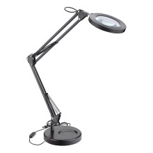 Extol - LED Stmívatelná stolní lampa s lupou LED/8W/5V 2900/4500/7500K černá