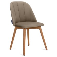 Jídelní židle BAKERI 86x48 cm béžová/světlý dub