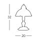 Kolarz 731.73.70 - Stolní lampa NONNA 1xE14/60W/230V