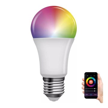 LED RGB Stmívatelná žárovka GoSmart A60 E27/9W/230V 2700-6500K Wi-Fi Tuya
