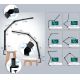 LED Stmívatelná dotyková flexibilní stolní lampa LED/12W/230V 3000/4000/5000/6500K CRI 92 černá