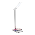 LED Stmívatelná dotyková stolní lampa s bezdrátovým nabíjením JOY LED/6W/230V + USB bílá
