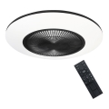 LED Stmívatelné stropní svítidlo s ventilátorem ARIA LED/38W/230V 3000-6000K černá/bílá + dálkové ovládání