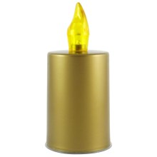 LED Svíčka LED/2xAA teplá bílá 10,8 cm zlatá