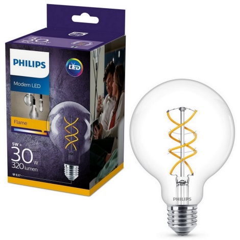 LED Žárovka Philips VINTAGE G95 E27/5W/230V 2200K