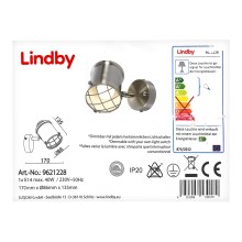Lindby - LED Stmívatelné nástěnné svítidlo EBBI 1xE14/5W/230V