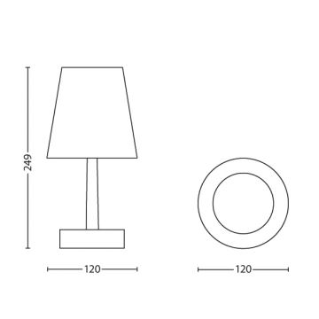 Philips 71796/28/16 - Dětská stolní lampa DISNEY PRINCESS LED/0,6W/3xAA