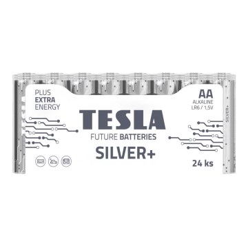 Tesla Batteries - 24 ks Alkalická baterie AA SILVER+ 1,5V
