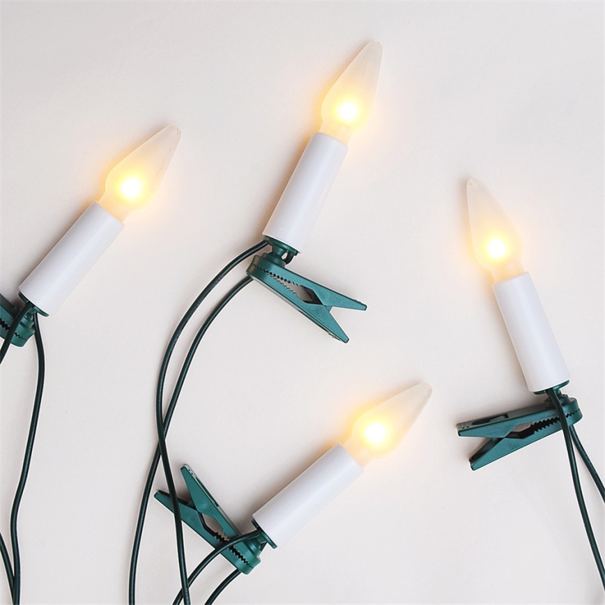 Vánoční řetěz FELICIA 16xE10/14V/230V bílá