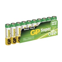 10 ks Alkalická baterie AAA GP SUPER 1,5V