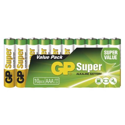 10 ks Alkalická baterie AAA GP SUPER 1,5V