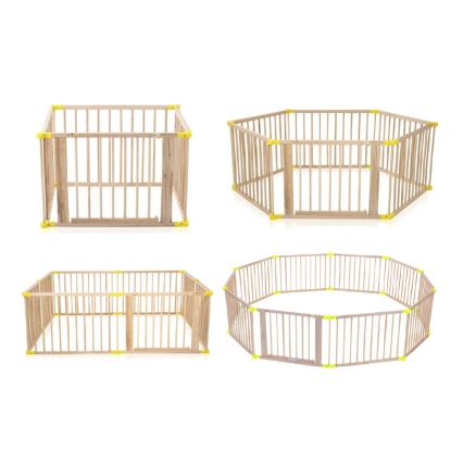 2Kids Toys - Dětská dřevěná ohrádka XXL 210x210 cm béžová