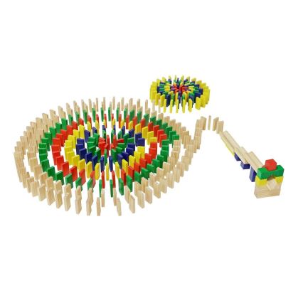 2Kids Toys - Dřevěné domino barevné 400 ks