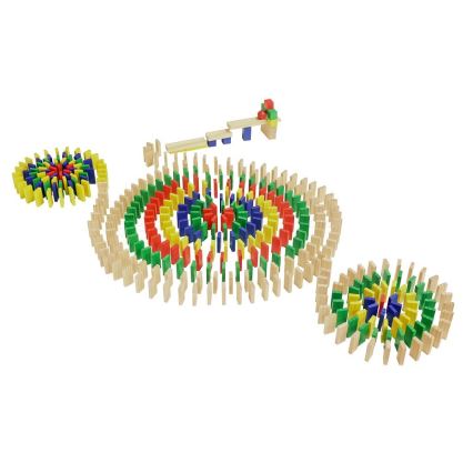 2Kids Toys - Dřevěné domino barevné 800 ks