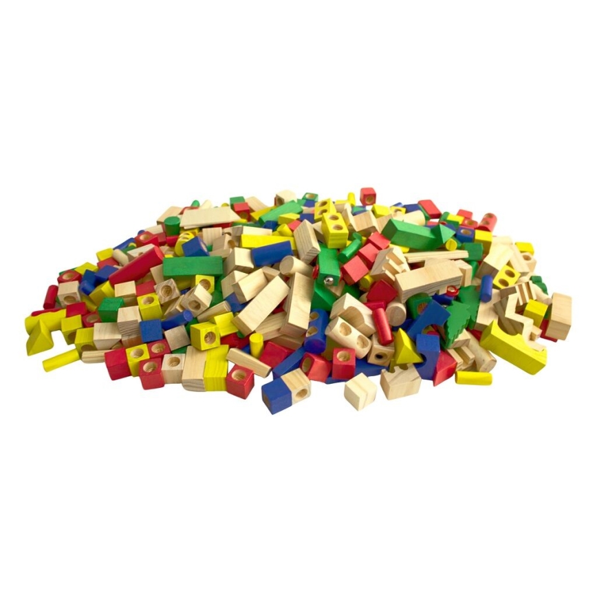 2Kids Toys - Dřevěné kostky barevné 500 ks