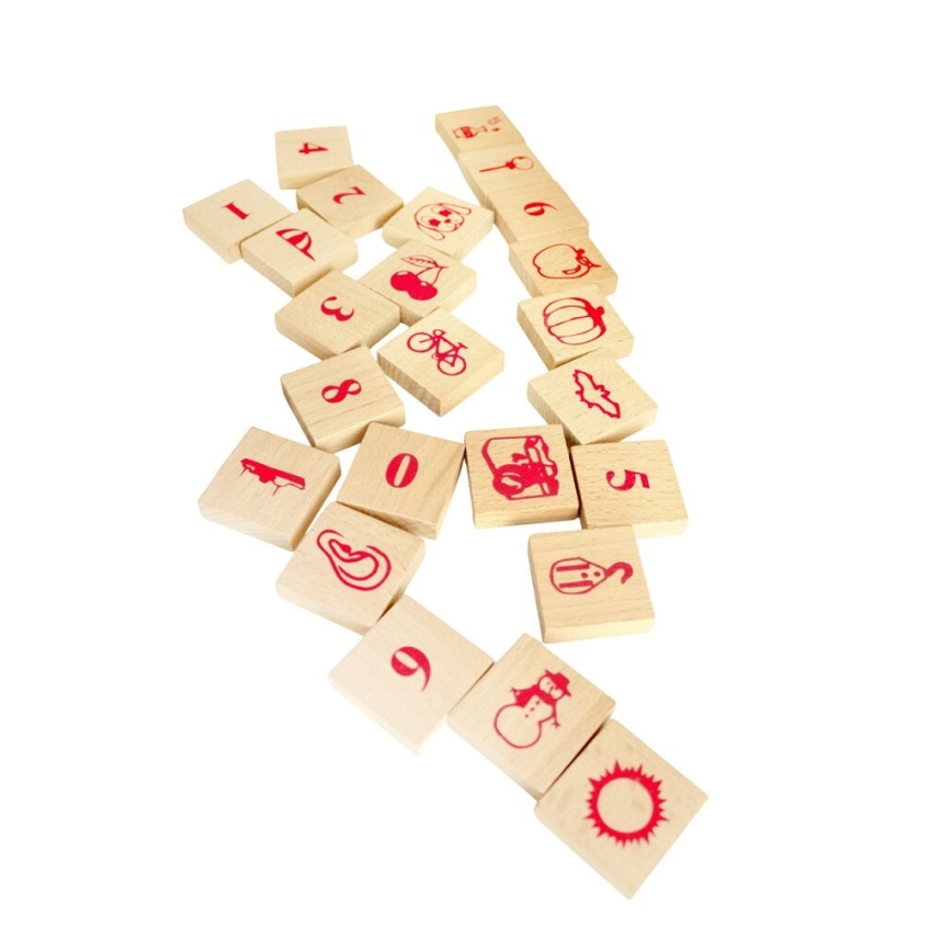 2Kids Toys - Dřevěné kostky přírodní 220 ks