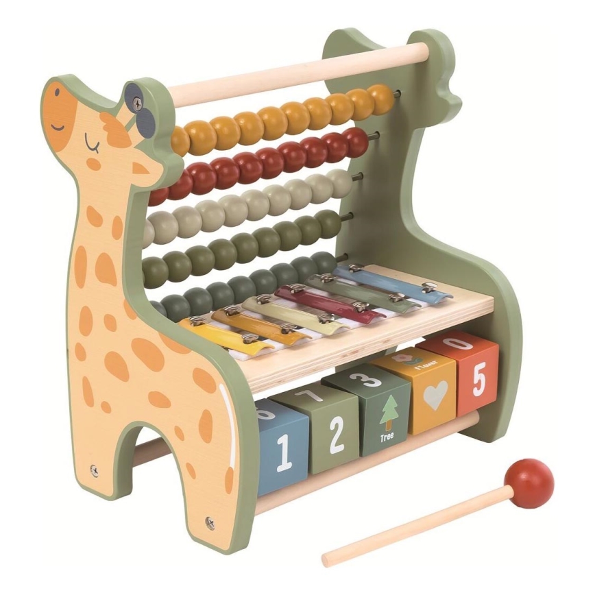 2Kids Toys - Dřevěné multifunkční počítadlo Žirafa