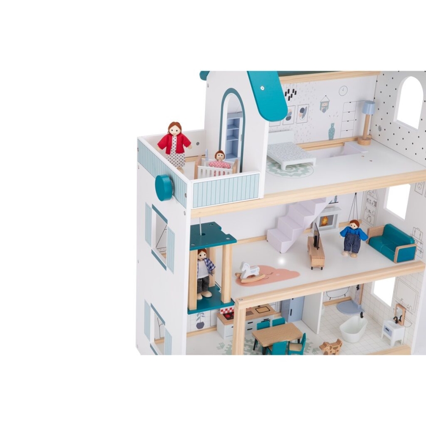 2Kids Toys - Dřevěný domeček pro panenky Barbora