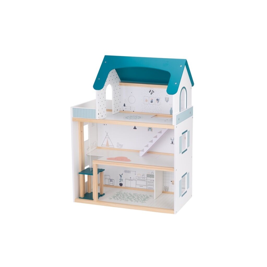 2Kids Toys - Dřevěný domeček pro panenky Barbora