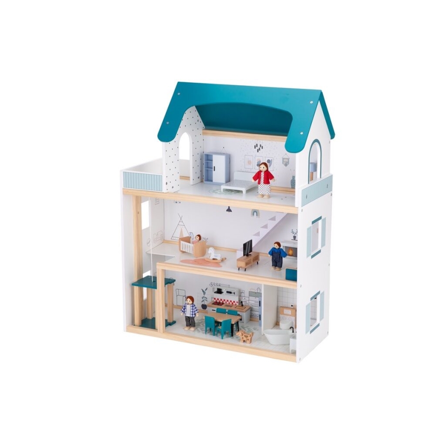 2Kids Toys - Dřevěný domeček pro panenky Barbora