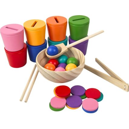 2Kids Toys - Duhové kuličky, mince a kalíšky 8 barev