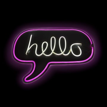 2Kids Toys - LED Neonová nástěnná dekorace LED/5W/USB hello