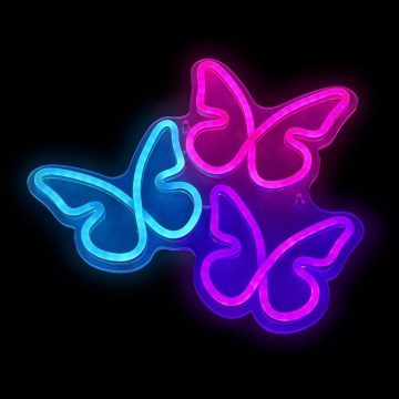 2Kids Toys - LED Neonová nástěnná dekorace LED/5W/USB motýli