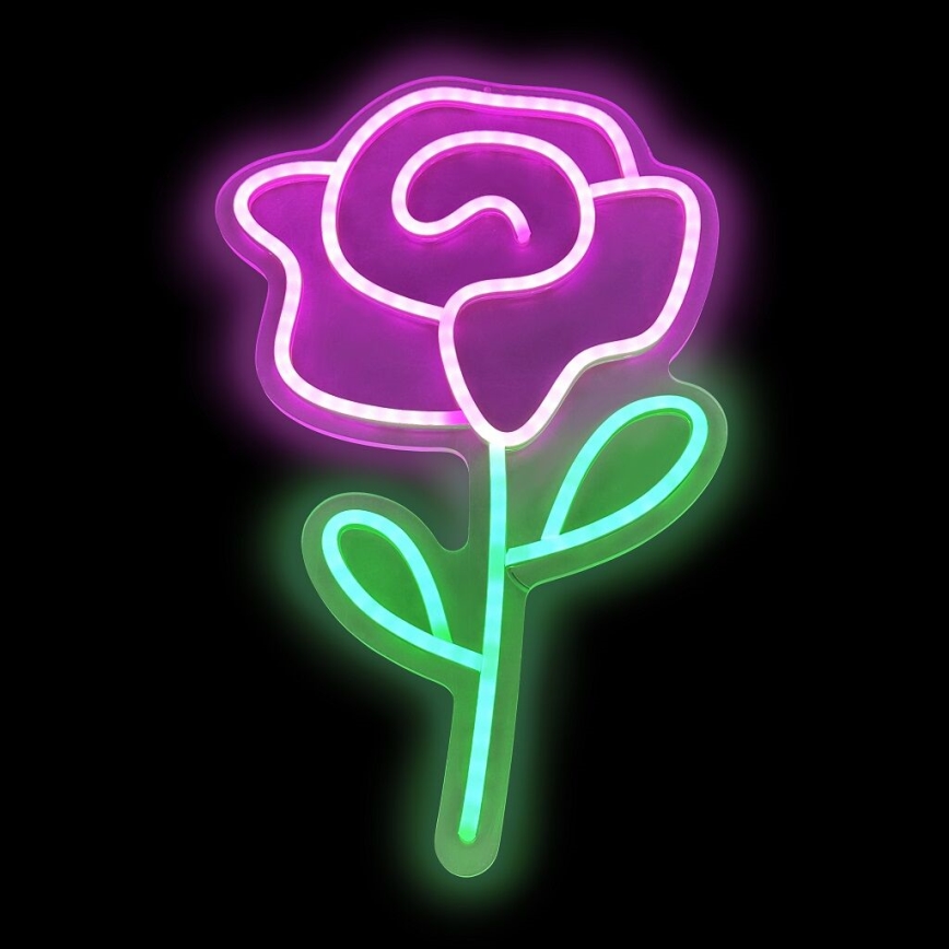 2Kids Toys - LED Neonová nástěnná dekorace LED/5W/USB růže