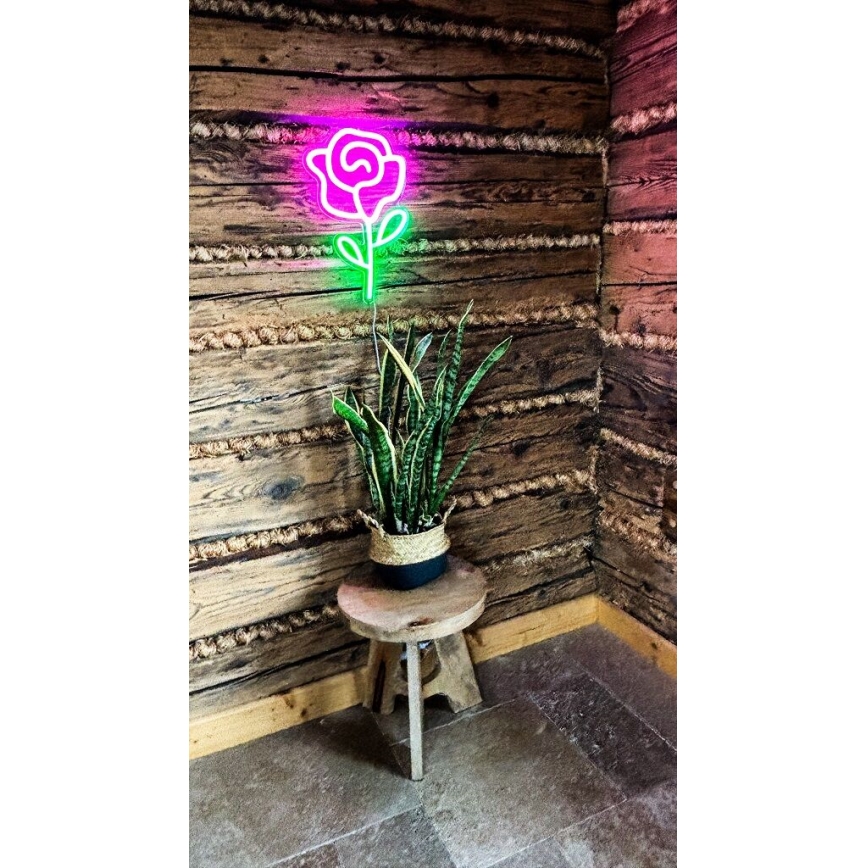 2Kids Toys - LED Neonová nástěnná dekorace LED/5W/USB růže
