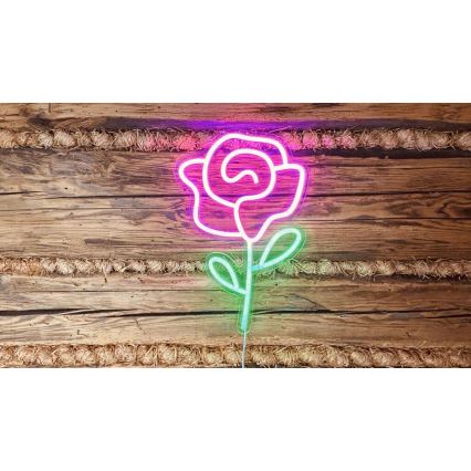 2Kids Toys - LED Neonová nástěnná dekorace LED/5W/USB růže