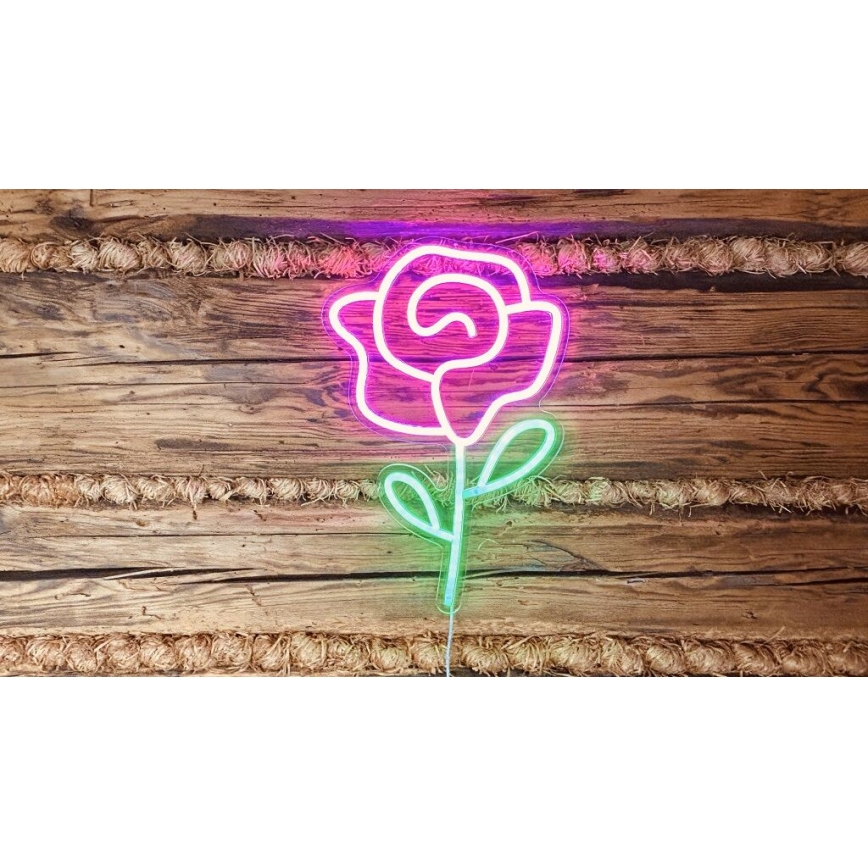 2Kids Toys - LED Neonová nástěnná dekorace LED/5W/USB růže
