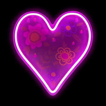 2Kids Toys - LED Neonová nástěnná dekorace LED/5W/USB srdce
