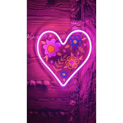 2Kids Toys - LED Neonová nástěnná dekorace LED/5W/USB srdce