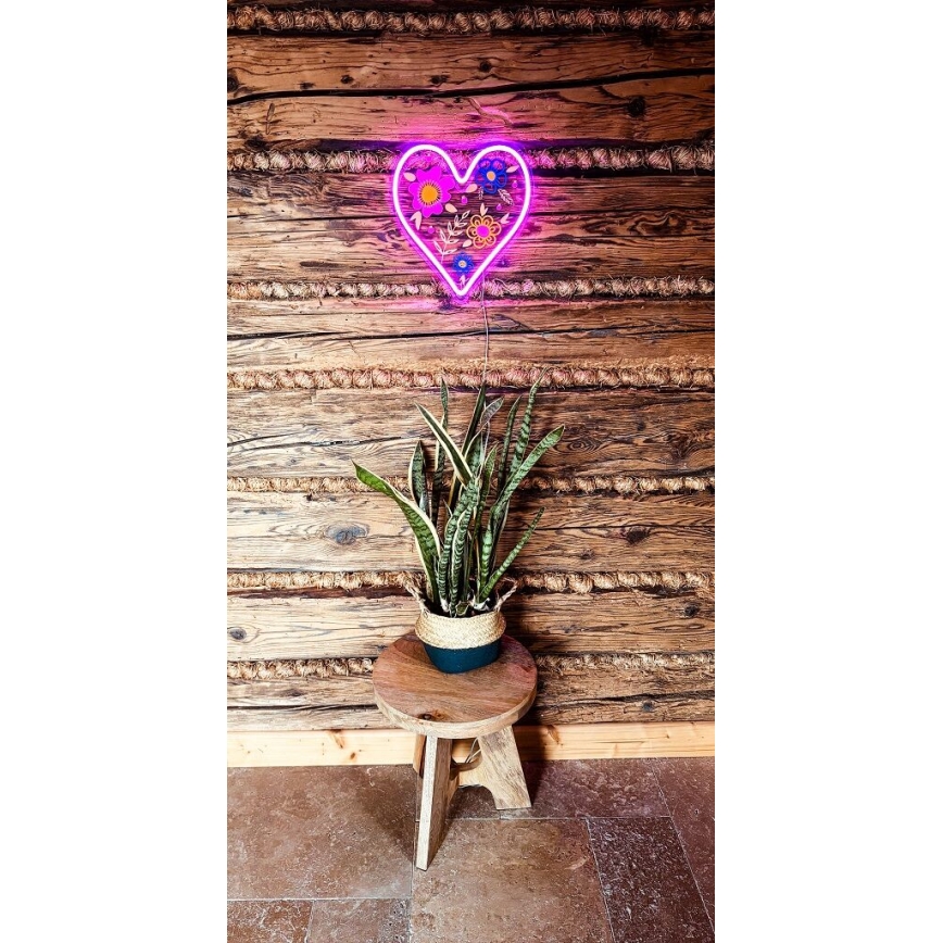 2Kids Toys - LED Neonová nástěnná dekorace LED/5W/USB srdce