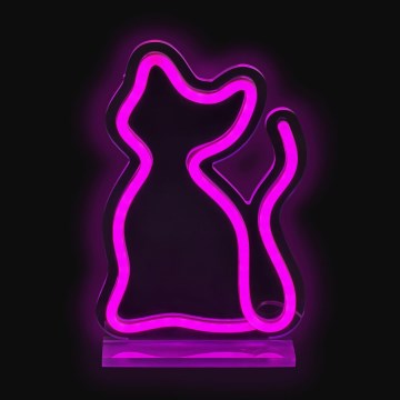 2Kids Toys - LED Neonová stolní dekorace LED/5W/USB kočka