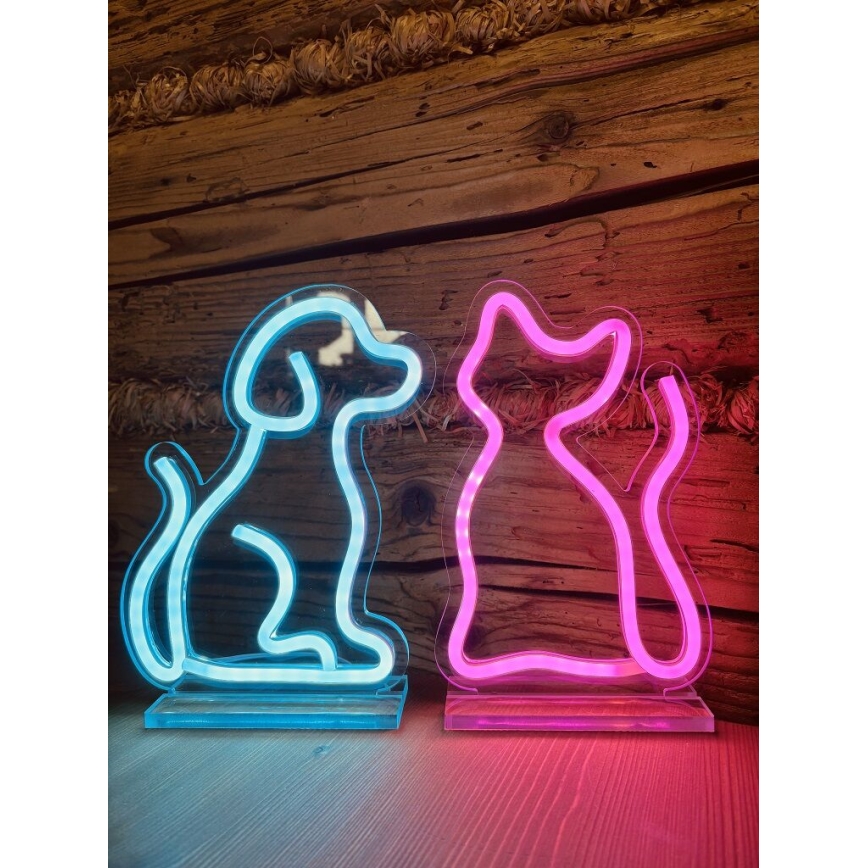 2Kids Toys - LED Neonová stolní dekorace LED/5W/USB pes