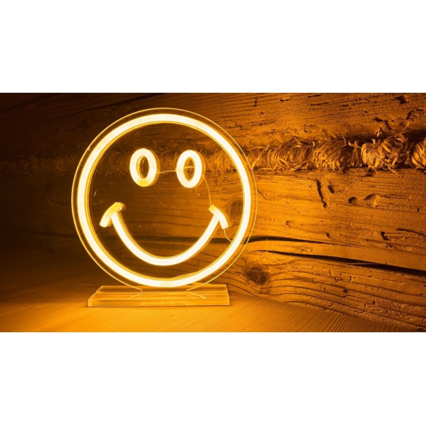2Kids Toys - LED Neonová stolní dekorace LED/5W/USB smajlík