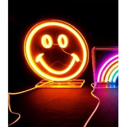 2Kids Toys - LED Neonová stolní dekorace LED/5W/USB smajlík
