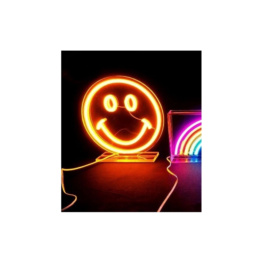 2Kids Toys - LED Neonová stolní dekorace LED/5W/USB smajlík
