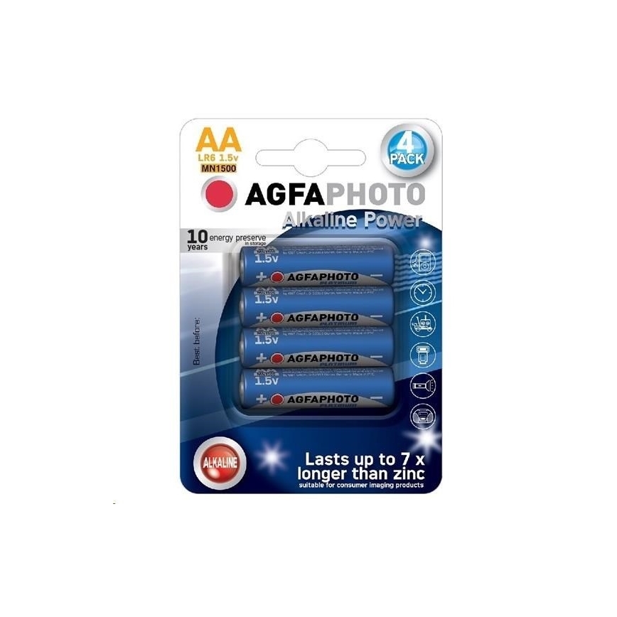 4 ks Alkalická baterie AA 1,5V