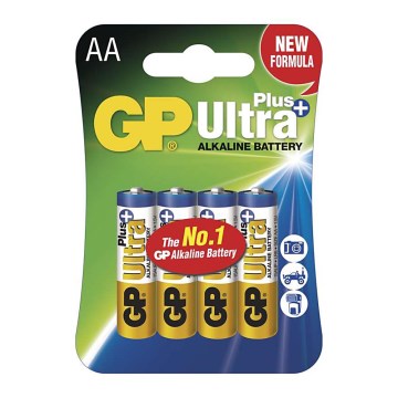 4 ks Alkalická baterie AA GP ULTRA PLUS 1,5V
