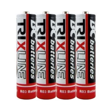 4 ks Zinkochloridová baterie EXTRA POWER AAA 1,5V