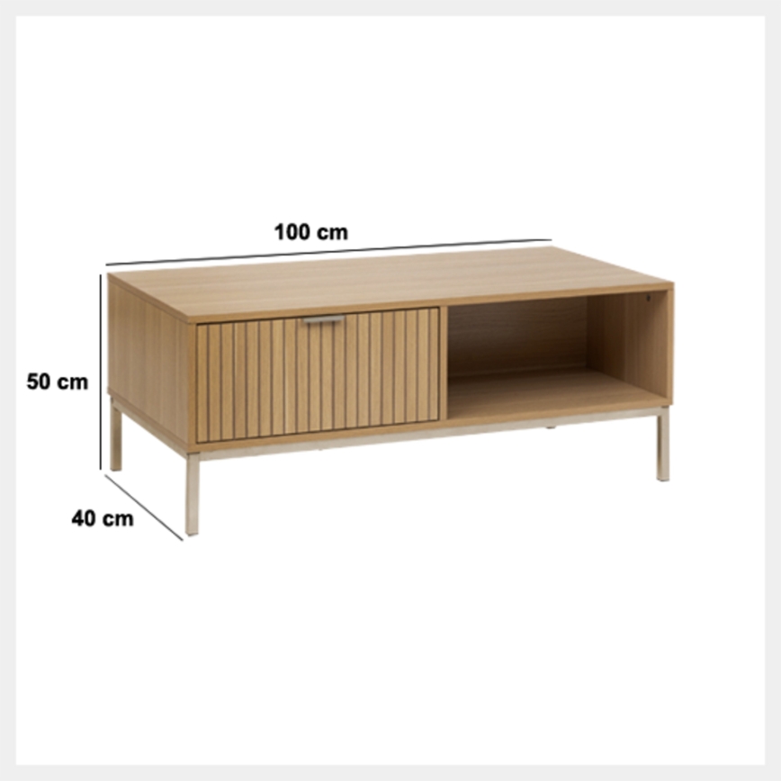 5five - Konferenční stolek ESEN 100x40 cm hnědá