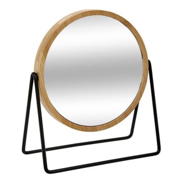 5five - Kosmetické zrcátko SWING 20,5x17,5 cm bambus kulatý