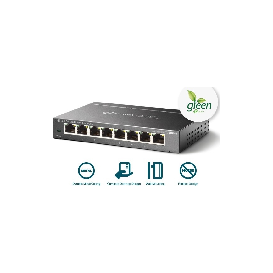 8portový gigabitový Easy Smart switch